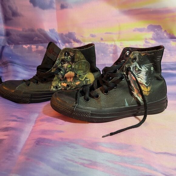 Converse Chuck Taylor All Star Hi DC Comics Joker Black Face Men's 4 Women's 6 - Picture 4 of 15